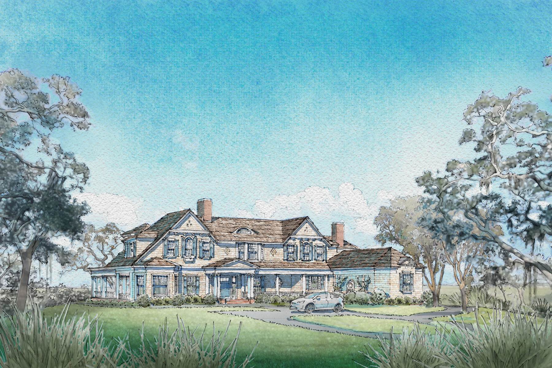 Single Family Homes for Sale at Extraordinary Waterfront Custom Designed Estate 144 Point Lane St. Simons Island, Georgia 31522 United States