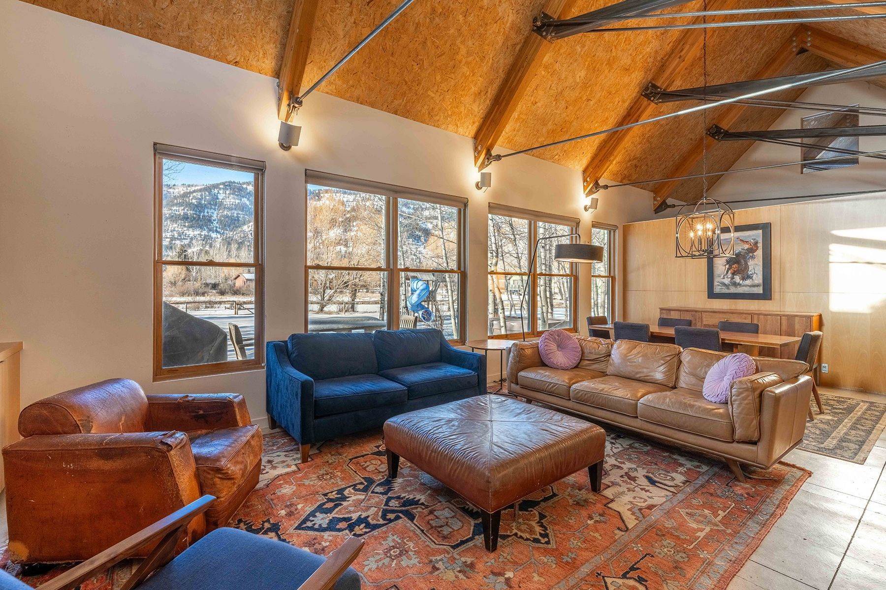 4. Single Family Homes for Sale at Contemporary Living Overlooking Fish Creek 1427 N Second Street Wilson, Wyoming 83014 United States