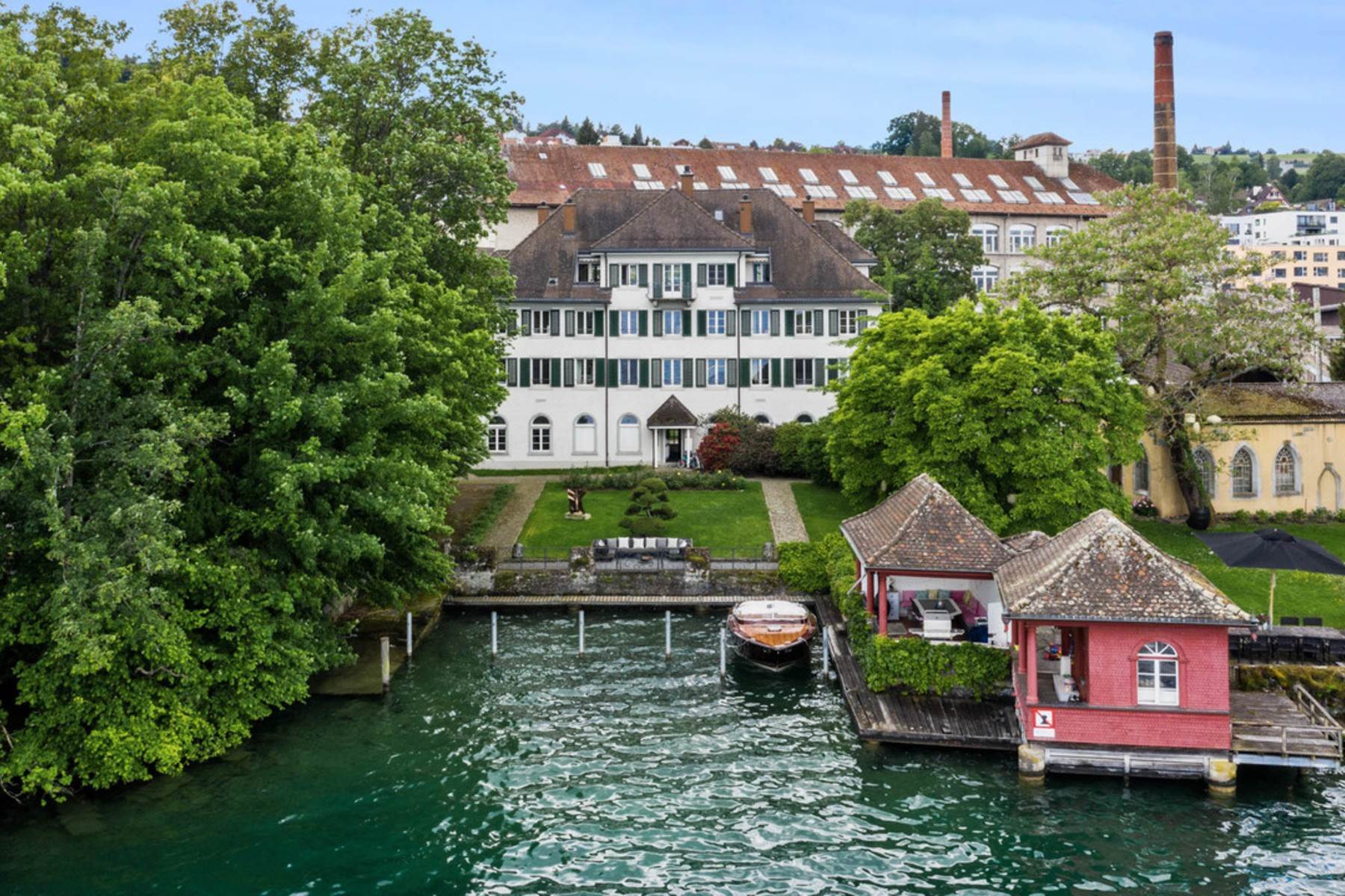 Single Family Homes for Sale at Historic villa with a private shore Wädenswil Wadenswil, Zurich 8820 Switzerland