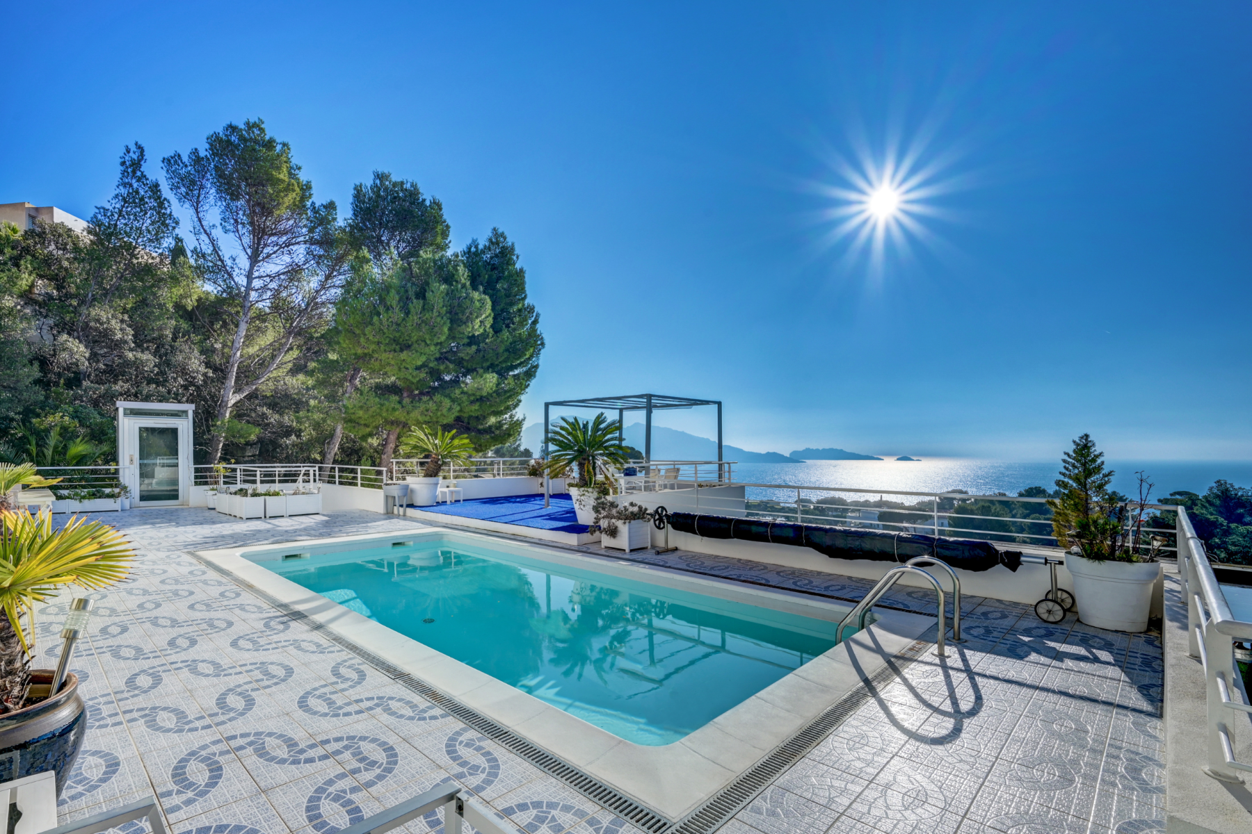 Single Family Homes for Sale at Marseille 7th - Contemporary house with exceptional sea view, secured park Marseille, Provence-Alpes-Cote D'Azur 13007 France